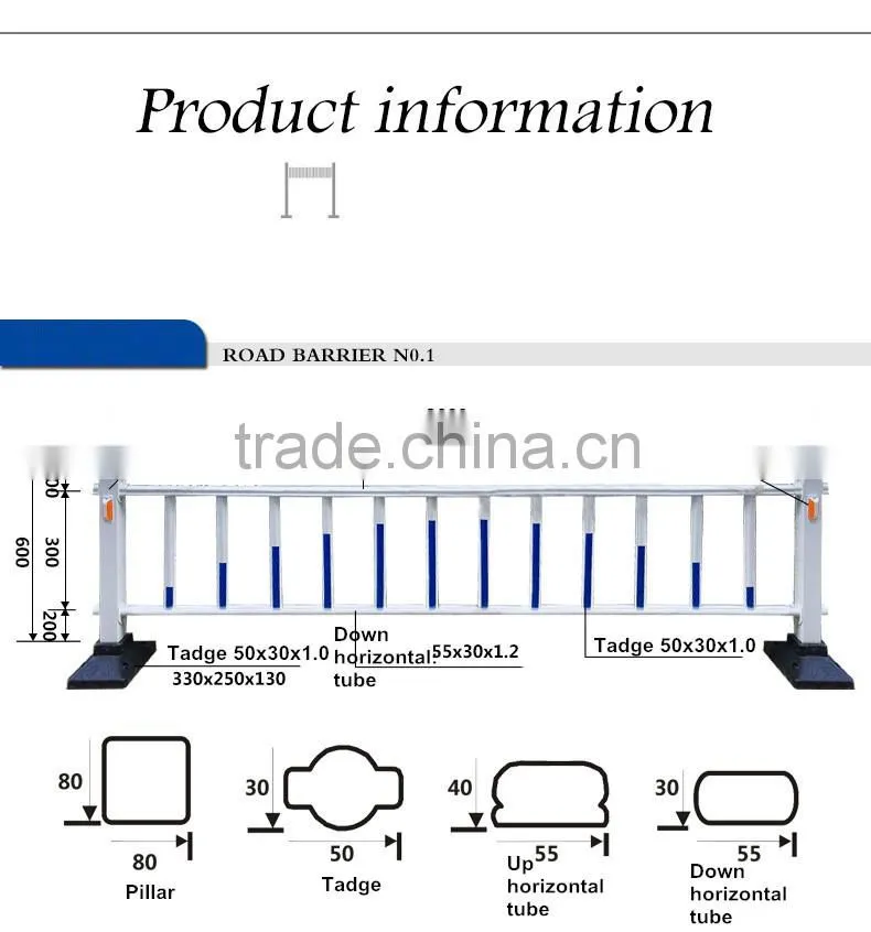 Transport facilities, highway guardrail electrostatic painting the road city municipal police zinc steel fence
