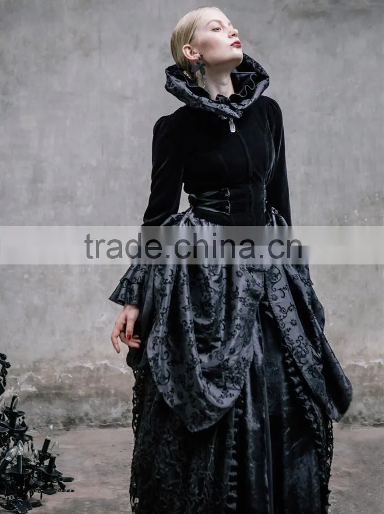 Devil fashion 2015 ladies gothic coat in autumn CT005