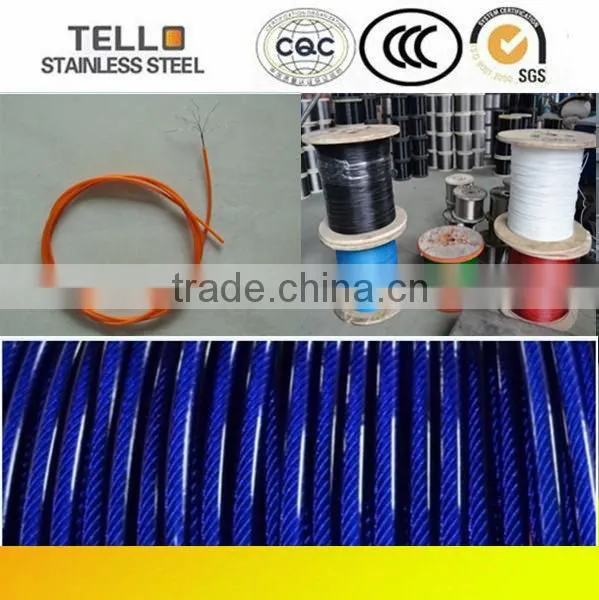 7*7 PVC coated 201 stainless steel wire rope
