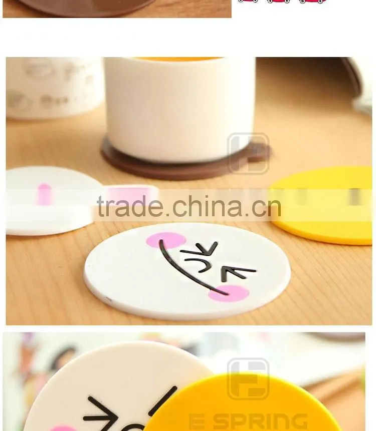 Kitchen Accessories Cute Anime Silicone Coffee Placemat Cartoon Drink Coaster Cup mat