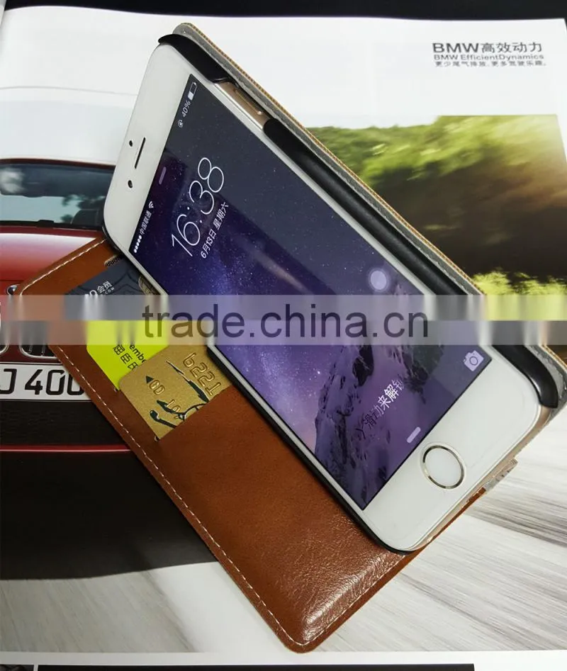 Chinese Popular One Piece Leather Case for iphone 6 Wallet Case
