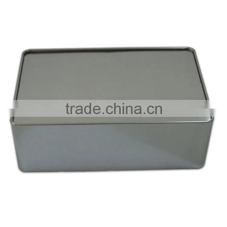 White and black metal tin box/Rectangular tin box/tin box with sliding lid