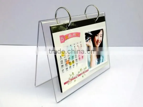 desktop clear acrylic calendar stand