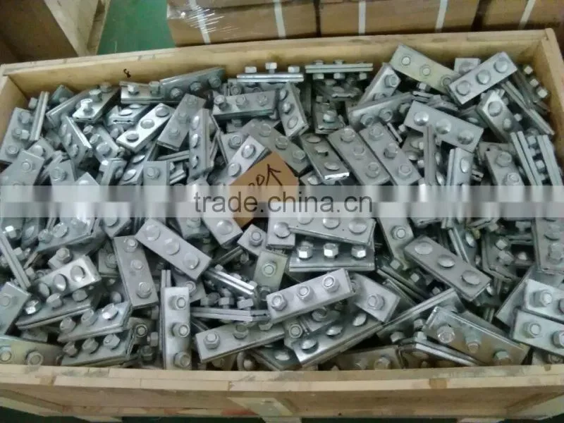 Suspension clamp with 3 bolts / Electric galvanized steel cable clamp