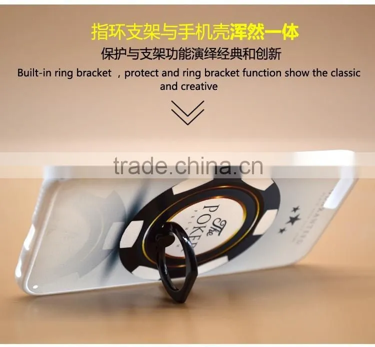 Lovely Wholesale TPU+PC 2-in-1 Material Hybrid Pattern Phone Case Ring Bracbet For iPhone 6s/6s Plus