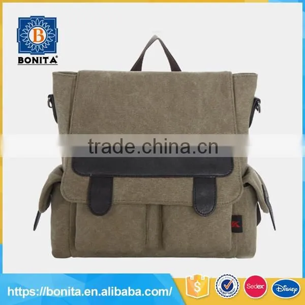 Casual customized color canvas korean fashion backpack