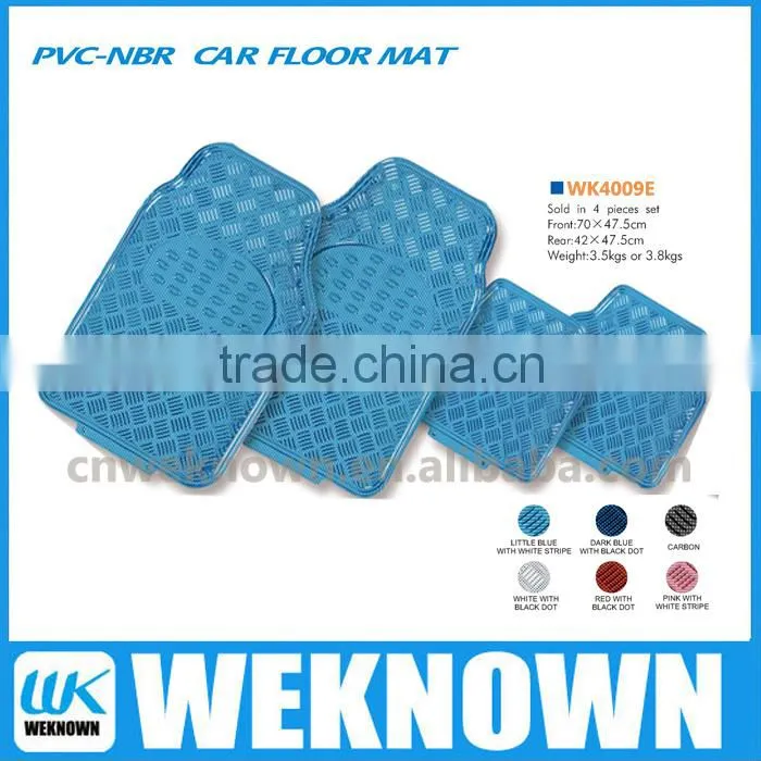 Fashionable design with different colors PVC-NBR car floor mat