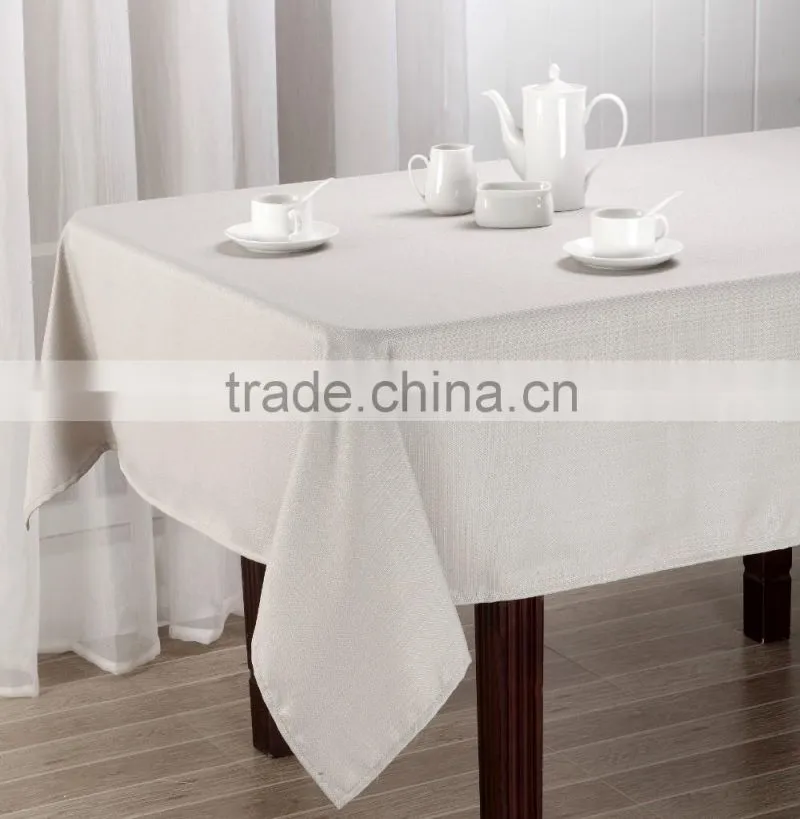 Faux Linen Solid Color Plain Table Cloth Polyester