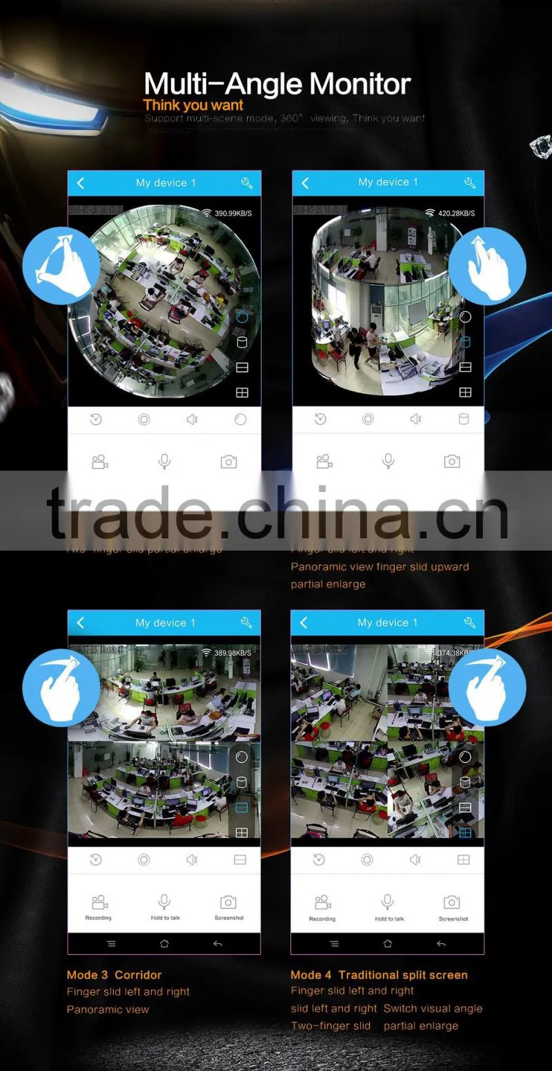 IP WiFi Vr Camera 360 Degree Fisheye