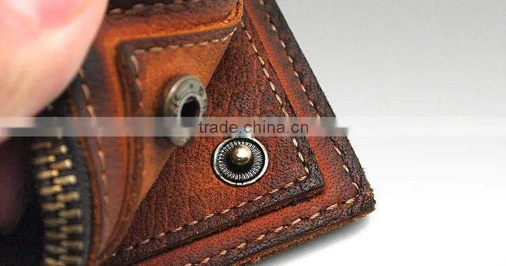 vintage men's long leather wallets men's brown leather wallets