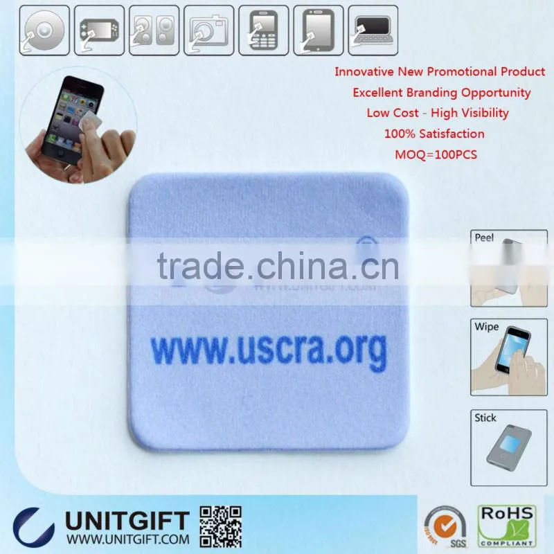 Microfiber sticky gel mobile 3d screen cleaner
