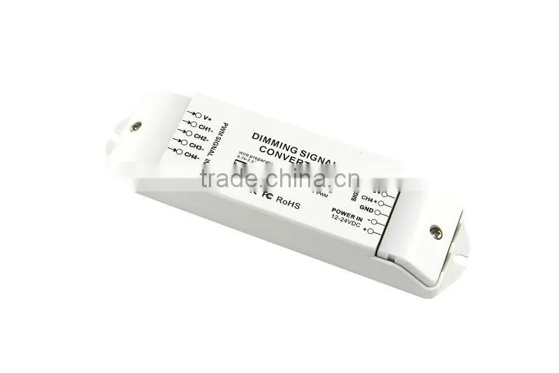 pwm to 0-10v signal 4 channel dimmer converter