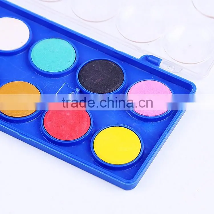 Art Supplier Wholesale Watercolor Pan Set, , 12-Pack Powder Paint Watercolor