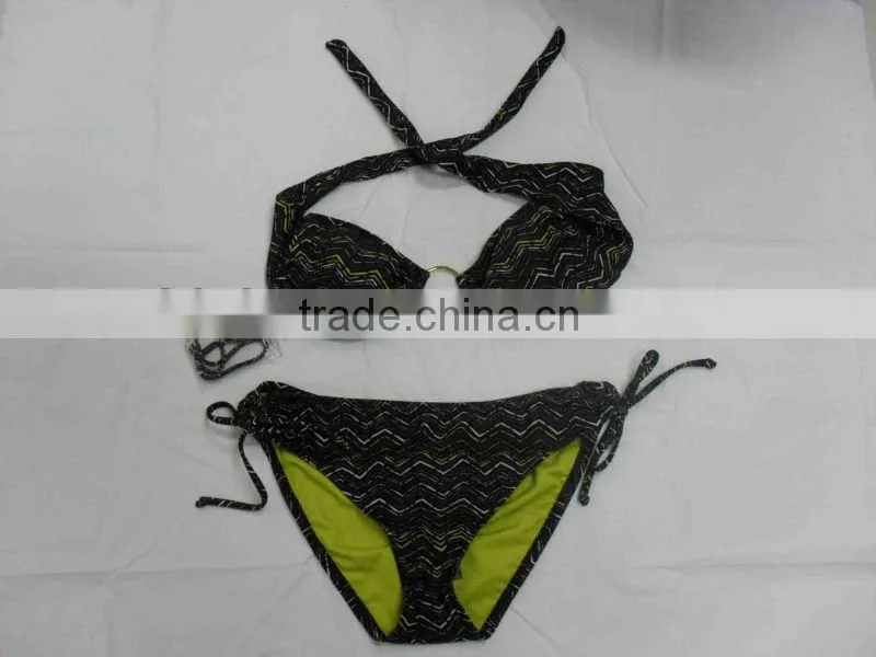 Colorful Flowers Sexy Underwire Cups Push-up Padding Swimwear