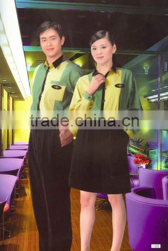 HOT selled cheap restaurant cleaning staff uniform