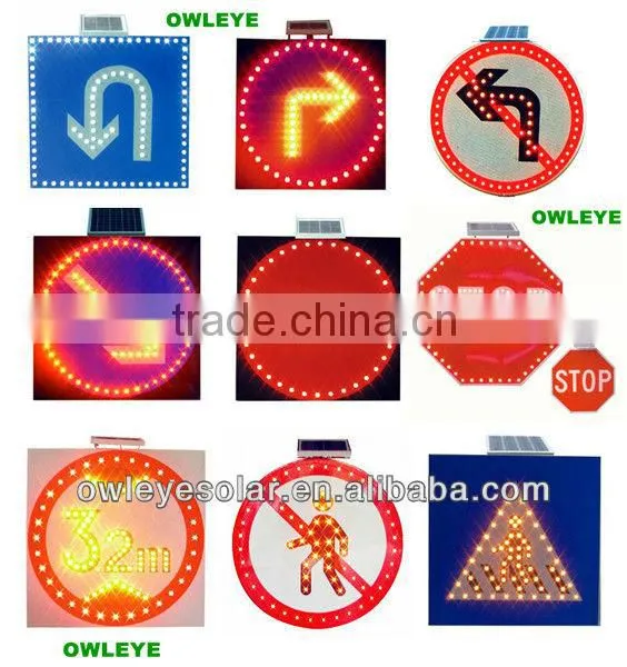 solar traffic speed signs/illuminated traffic arrow signs/solar traffic warning pedestrian sign
