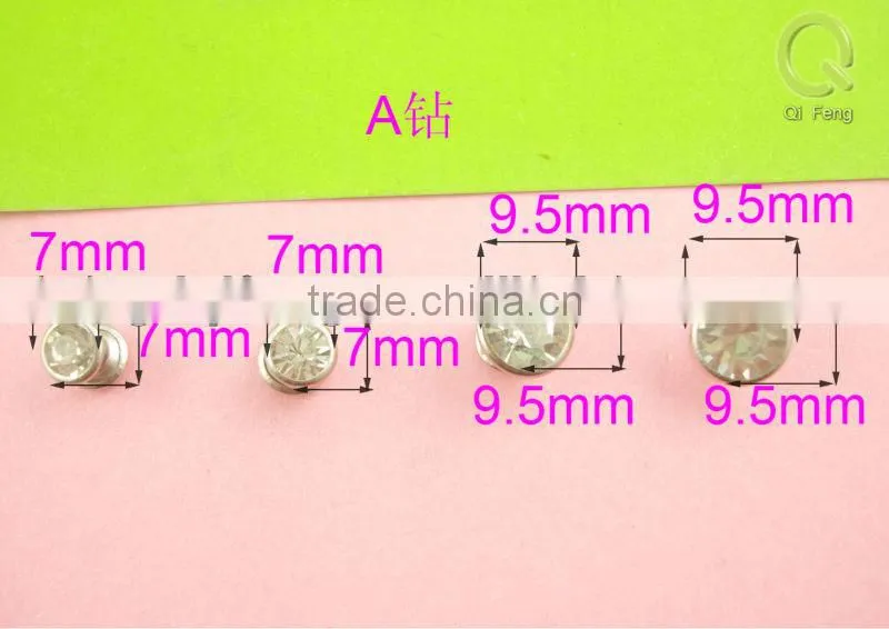 8mm crystal rivet, diamond cap snap button, crystal press snap button