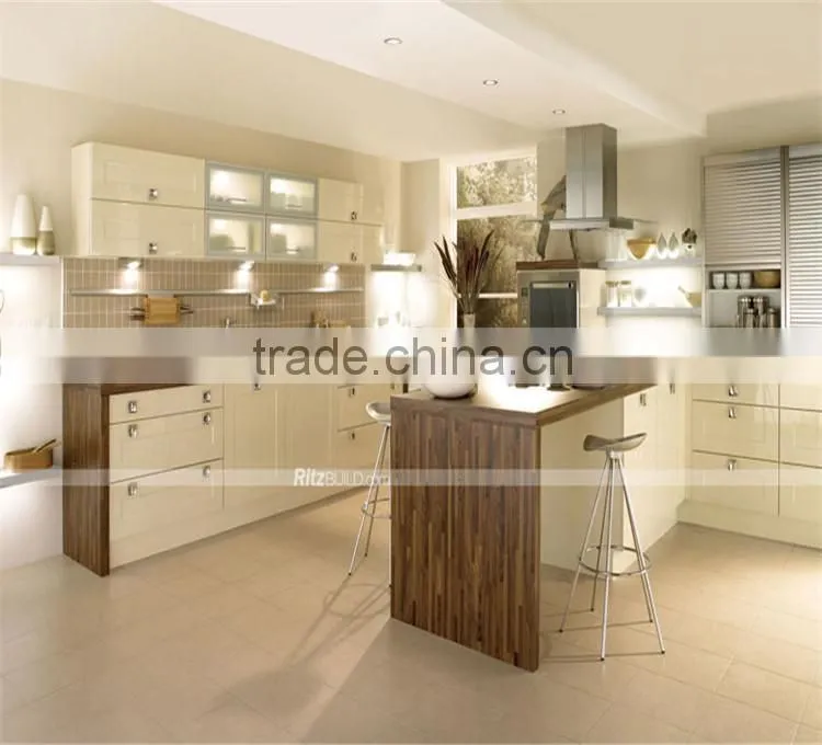New modular kitchen cabinet with kitchen cabinet pvc countertop sink