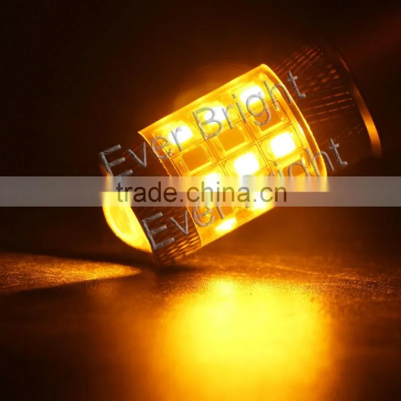 Guangzhou car led light 2835 42SMD two color white amber led brake light t20 w21/5w 7443 led