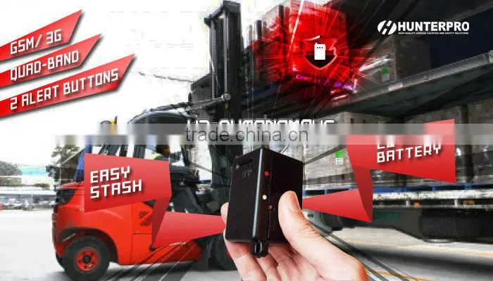 Portable GPS tracker for assets tracking, 22 days battery life, 2 battery modes, Two-way voice, 2 alert buttons - HPAUTONOMOUS