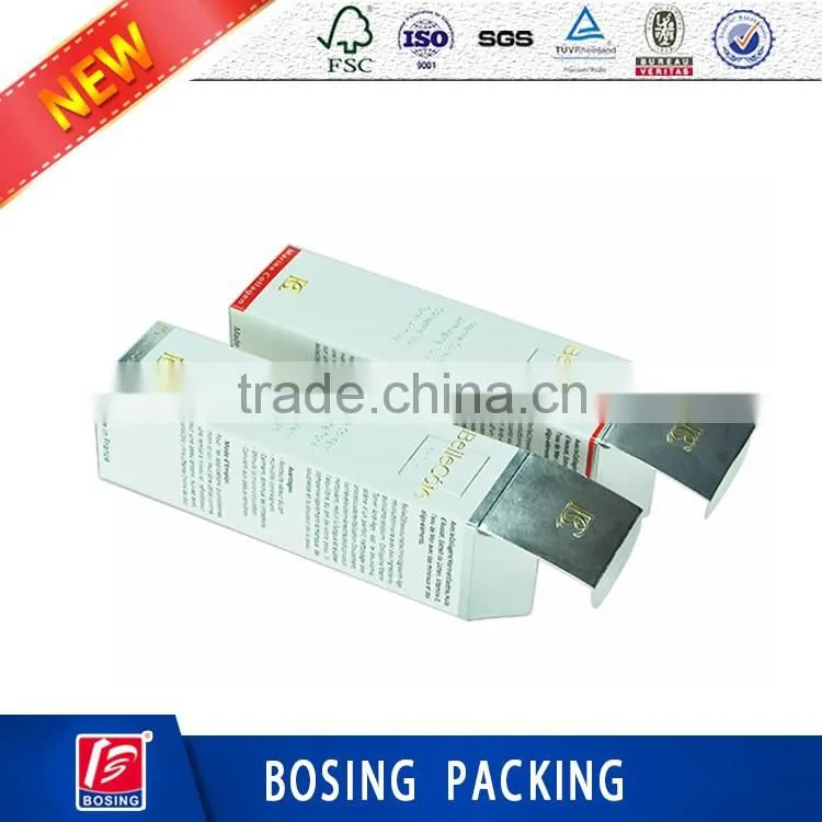 Recyclable ivory board packaging box for hand cream