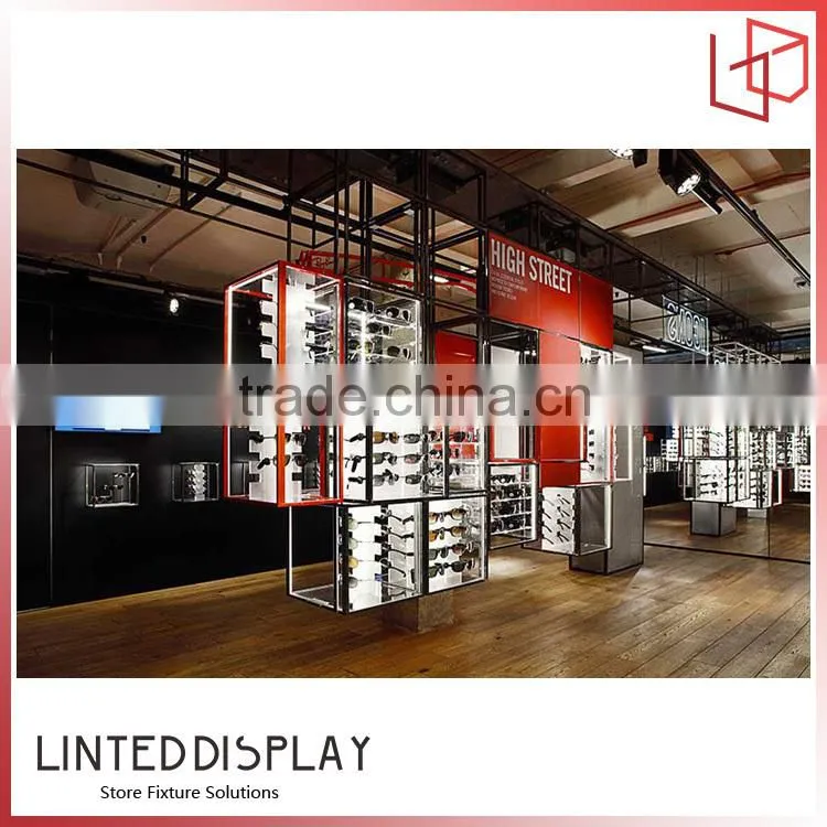 Decoration wall mounted eyewear display