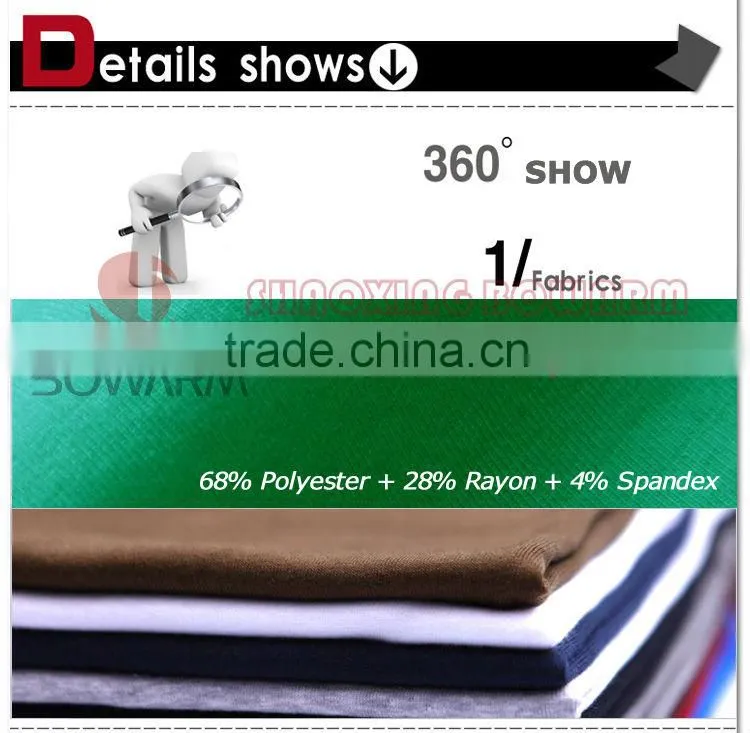 68% Polyester 28% Rayon 4% Spandex Single Jersey Fabric