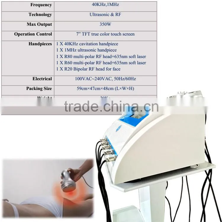 CE Approved 5 In 1 Rf Vacuum Cavitation Slimming Machine/ body slimming machine