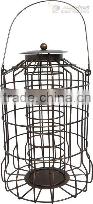 Wholesale New Metal Suet Wildlife Bird Feeder Garden Outdoor Birdfeeder Easy Fill & Clean Cage
