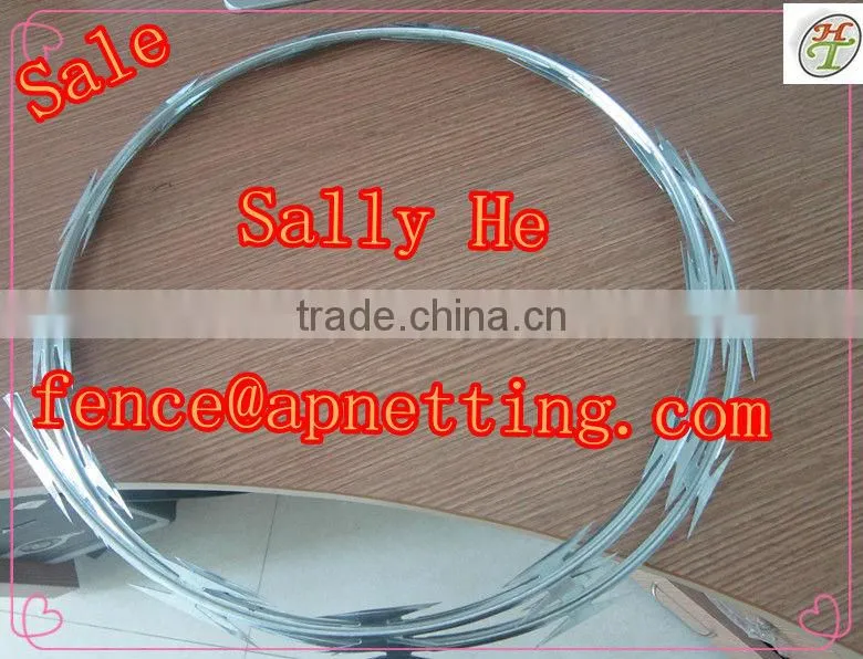single coil razor barbed wire CBT60 core wire diameter