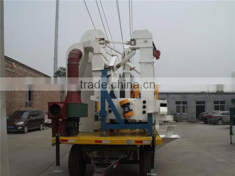 mobile grain seed processing plant with diesel generator