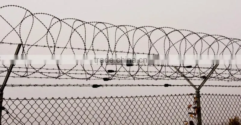 YS brand 2 barb 4 point high tensile steel barbed wire 12.5 ga. 15.5 gauge galvanized barbed wire coated safety fence