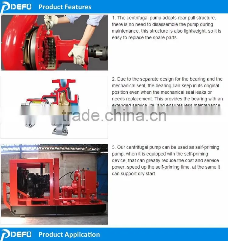 diesel engine centrifugal portable fire fighting water pump