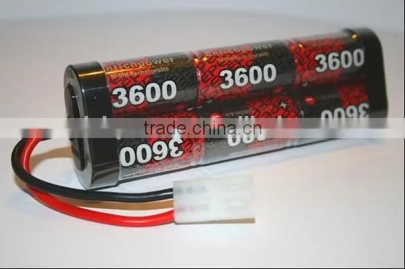Airsoft gun battery 7.2V 5000mAh 10C rc nimh battery