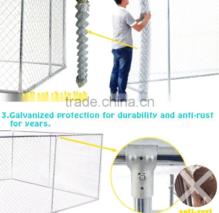 For Amazon and eBay store wholesale large outdoor dog kennel with roof metal dog house