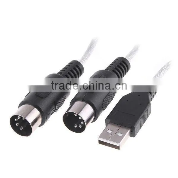 USB To MIDI Cable Converter PC to Music Keyboard Adapter