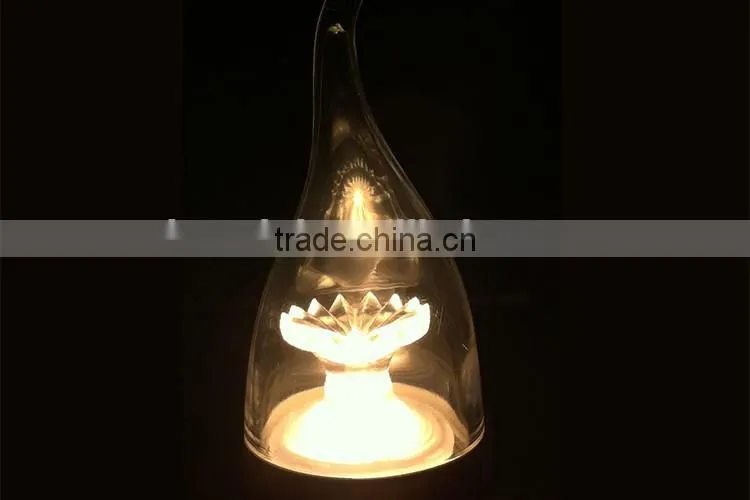 CAL35 TUNABLE 200LM 3W EQUAL TO 25W E12 FLAME CANDLE CRYSTAL LIGHT BULB WITH UL STANDARD
