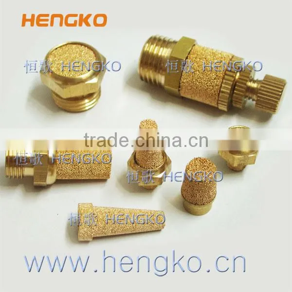 Sintered ss brass pneumatic air silencer