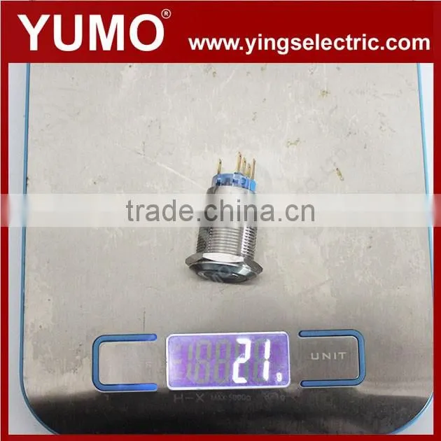 ABS19S-P11-E 19mm ring LED lamp green metal push button