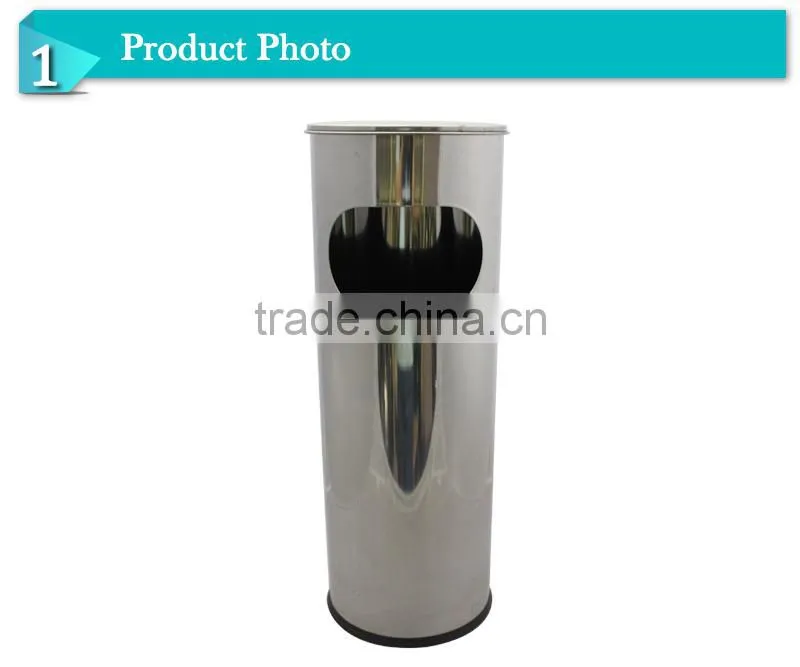 Beautiful hot sale stainless steel outdoors large trash can (DSUH)