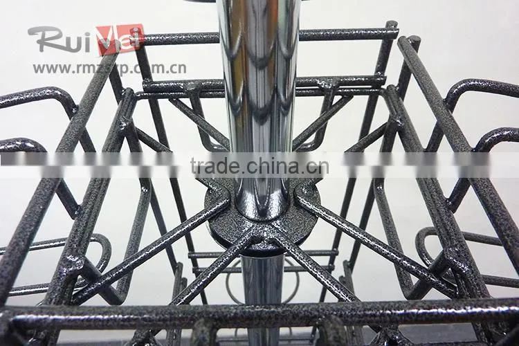Rotating metal candy counter display rack