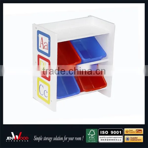 2 tier wooden Toy Storage rack for children