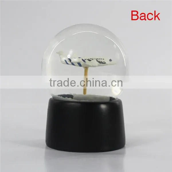 2014 resin hanging airplane souvenir snow globe