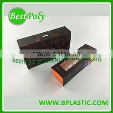 window macaron paper packaging with insert plastic blister tray