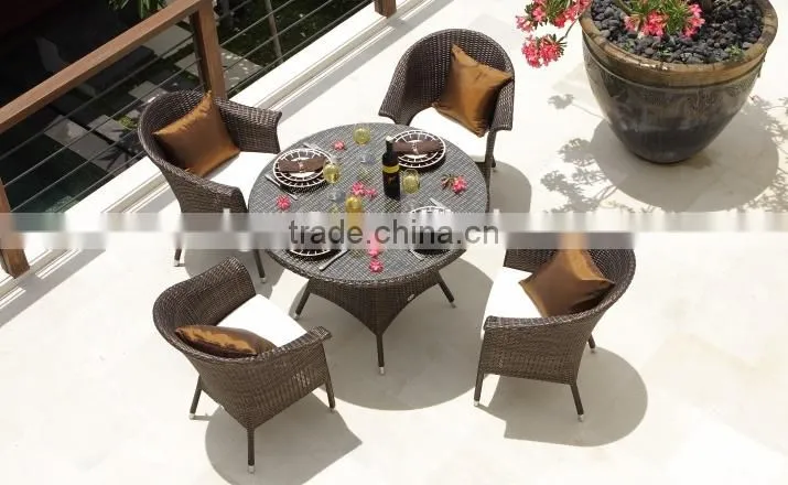 2017 Sigma trade assurance all weather modern design resin wicker glass table