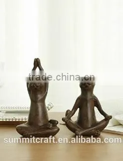 Creative color painting resin reindeer figurines christmas decoration