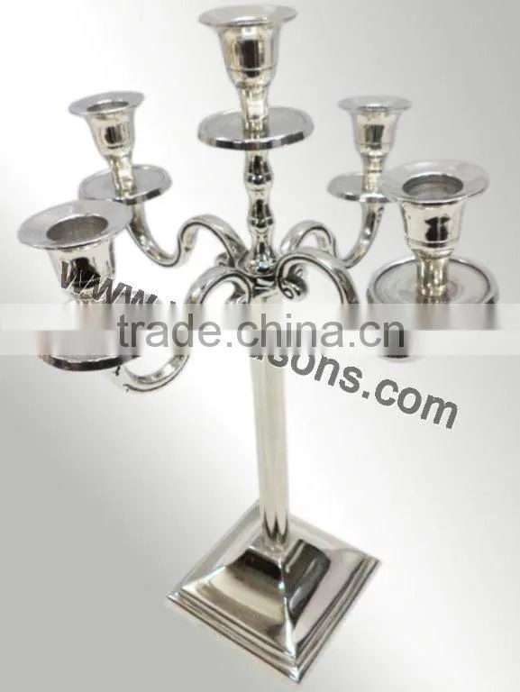 Candle holders nickel plated candelabras sale