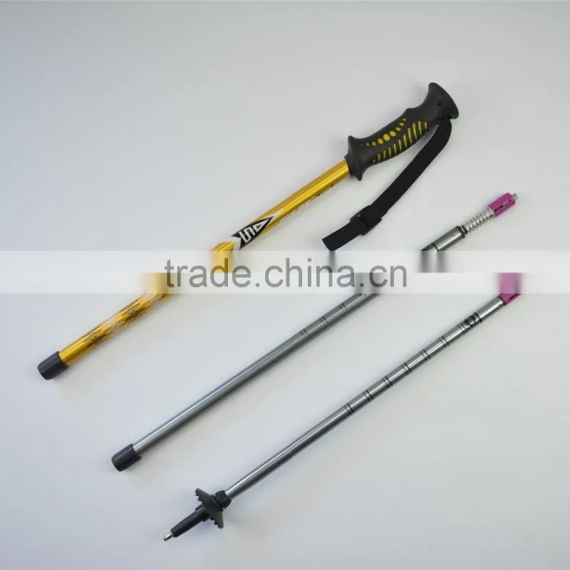 Aluminum trekking pole, TPR handle, internal lock, 3 sections SZ15511