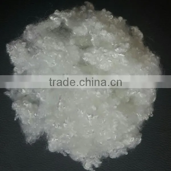 Hollow Conjugated polyester fiber 15D*51mm siliconized pattern raw white for filling