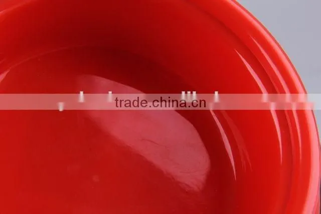 Plastic slip-resistant pet bowl with rubber bottom/ dog bowl